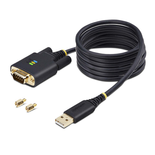 USB to Serial Adapter Cable 6.6ft with FTDI IC Black