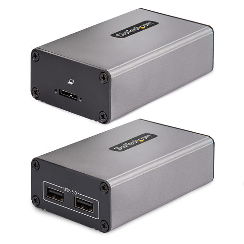 USB 3.0 Extender über OM3 Faser 2-Port Hub 350m Reichweite