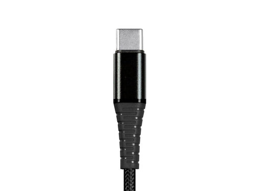 USB-C to Lightning Cable 6 Feet Black Nylon Braided Monoprice AtlasFlex