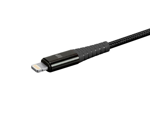 USB-C to Lightning Cable 6 Feet Black Nylon Braided Monoprice AtlasFlex