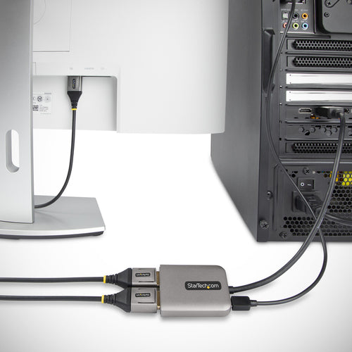 StarTech.com MST14DP122DP Dualer 4K-DisplayPort-MST-Hub mit 60 Hz – 2-Port-Videoadapter