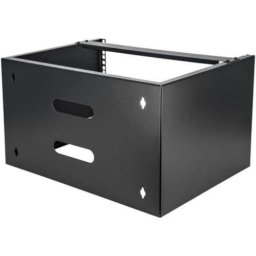 StarTech.com 6HE Wandmontage-Rack - 35 cm Tiefe, Schwarz - Platzsparender Netzwerkschrank