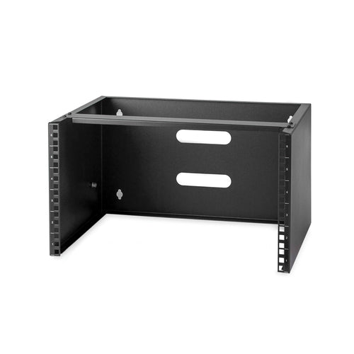 StarTech.com 6HE Wandmontage-Rack - 35 cm Tiefe, Schwarz - Platzsparender Netzwerkschrank