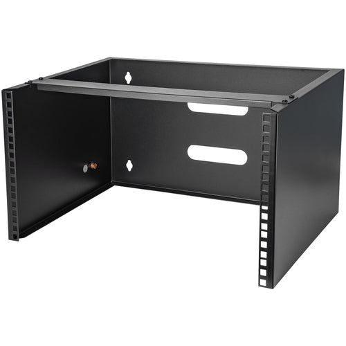 StarTech.com 6HE Wandmontage-Rack - 35 cm Tiefe, Schwarz - Platzsparender Netzwerkschrank