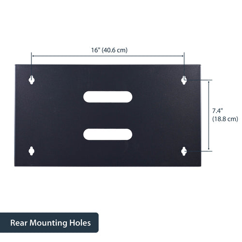 StarTech.com 6HE Wandmontage-Rack - 35 cm Tiefe, Schwarz - Platzsparender Netzwerkschrank