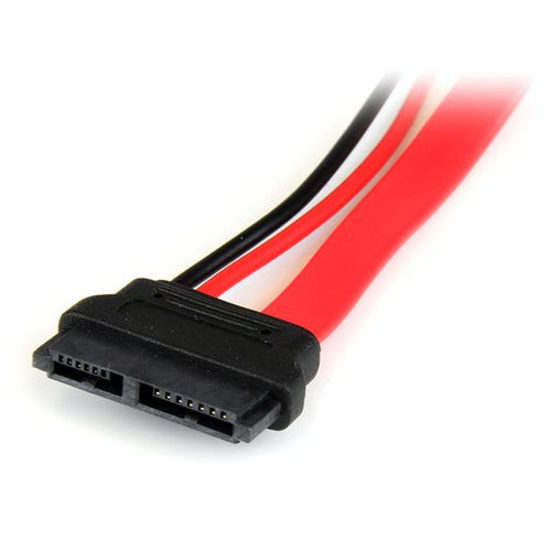 SATA III Slimline SATA to SATA Adapter 6in Red Male/Female