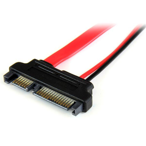 SATA III Slimline SATA to SATA Adapter 6in Red Male/Female