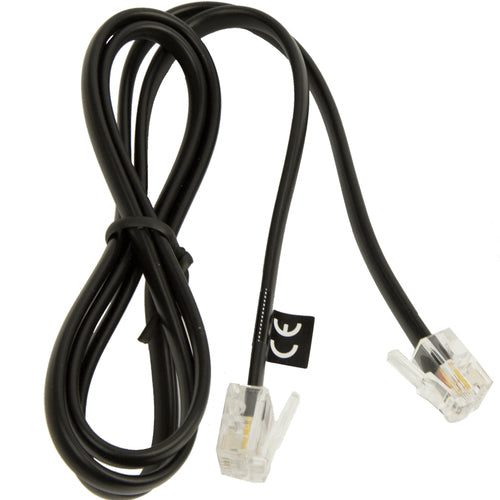 Jabra Telephone Cable RJ-9 to RJ-6 Male Black Round