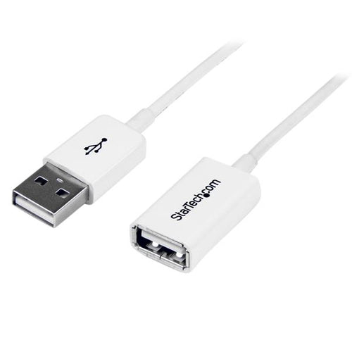 USB 2.0 Extension Cable 1m White A to A 0.48 Gbit/s