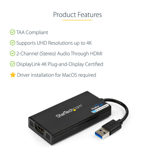 StarTech.com USB 3.0 auf HDMI 4K-Grafikadapter 30 Hz