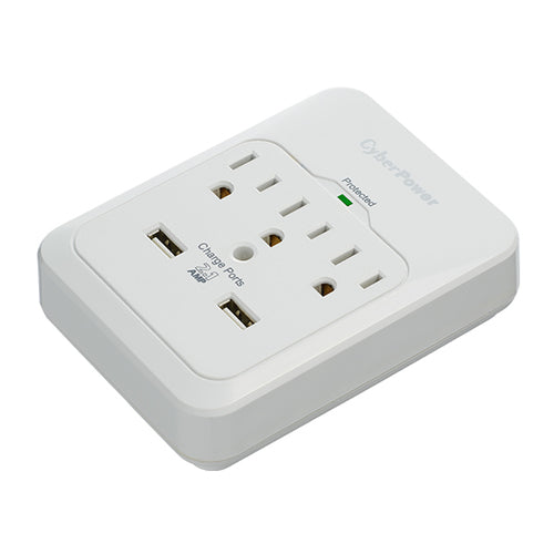 600J CyberPower Surge Protector 3 AC Outlets NEMA 5-15R 125V
