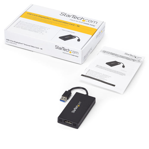 USB 3.0 to DisplayPort Adapter 4K 30Hz DisplayLink Certified