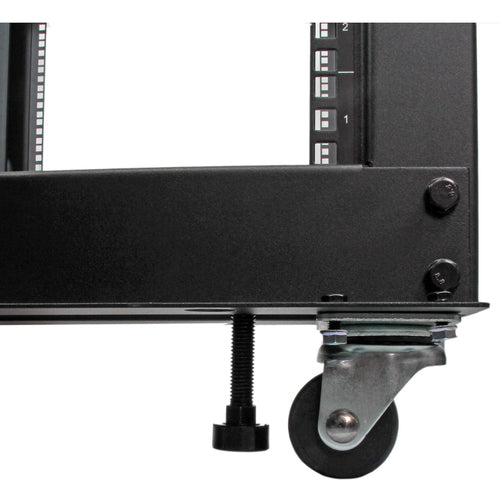 StarTech.com 12HE 4-Post Mobile Open Frame Server Rack – Einstellbare Tiefe & Kabelmanagement
