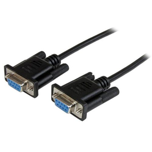StarTech SCNM9FF1MBK 1m Schwarzes serielles Nullmodemkabel DB9 RS232 F/F