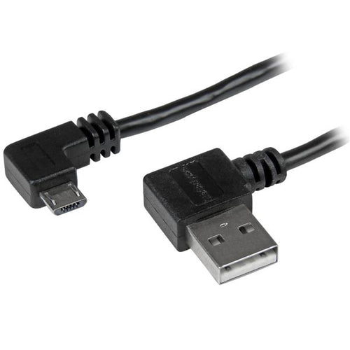 USB 2.0 Micro USB Cable 1m Right-Angled Connectors Male-Male