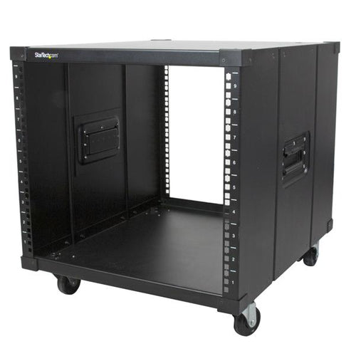 StarTech.com RK960CP 9HE mobiles Open Frame Server Rack – Rollendes Netzwerk-Rack für IT-Equipment
