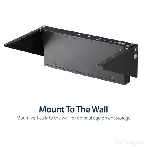 6HE Vertikales Wandmontage-Serverschrank aus massivem Stahl, schwarz - StarTech.com