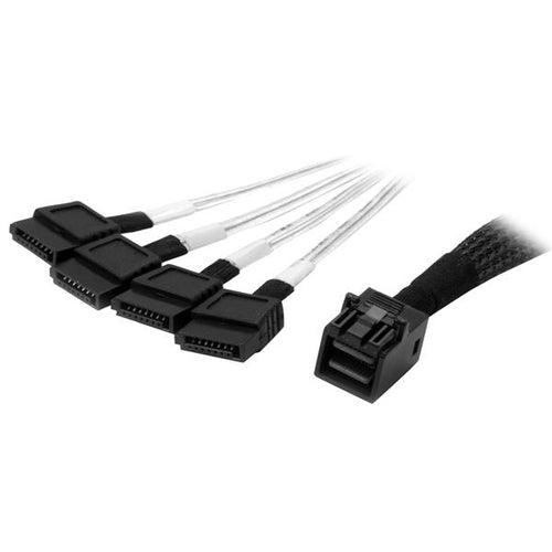 StarTech Mini-SAS auf SATA Kabel 1m - SFF-8643 auf 4x SATA - Hochleistungs-Datenübertragung