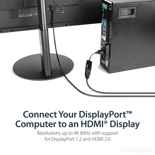 StarTech.com DisplayPort auf HDMI Adapter - DP2HD4K60S - 4K 60Hz Konverter