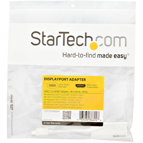 USB-C to HDMI Adapter 4K 60Hz StarTech.com White
