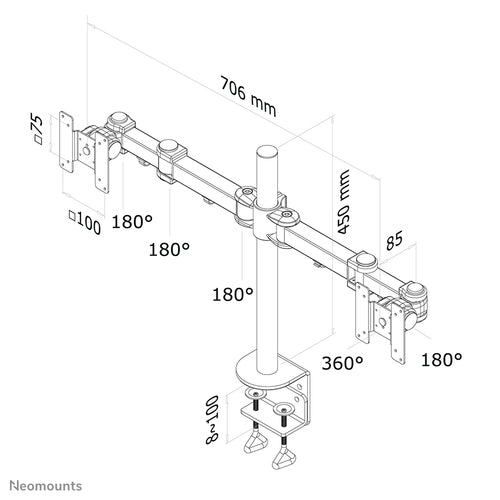 Neomounts FPMA-D960D monitor mount / stand