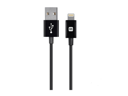 Lightning Cable 3m USB A Black Monoprice High-Speed Connection