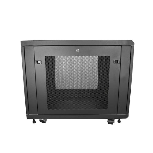 12U Server Rack Cabinet Lockable 4-Post Freestanding Casters
