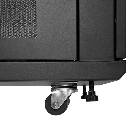 12U Server Rack Cabinet Lockable 4-Post Freestanding Casters