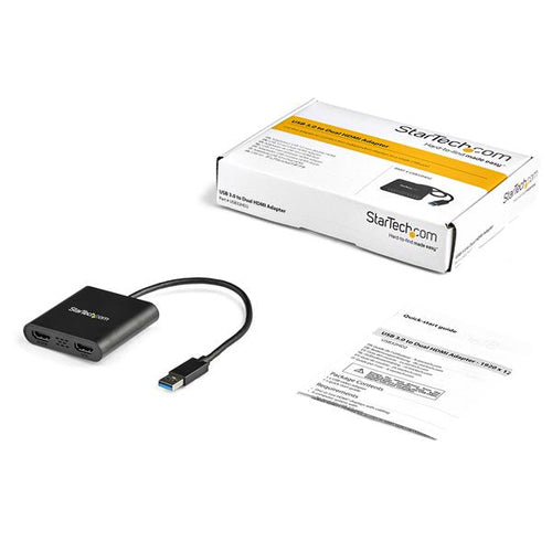 USB to Dual HDMI Adapter 3840x2160 3.0 for Windows - StarTech.com