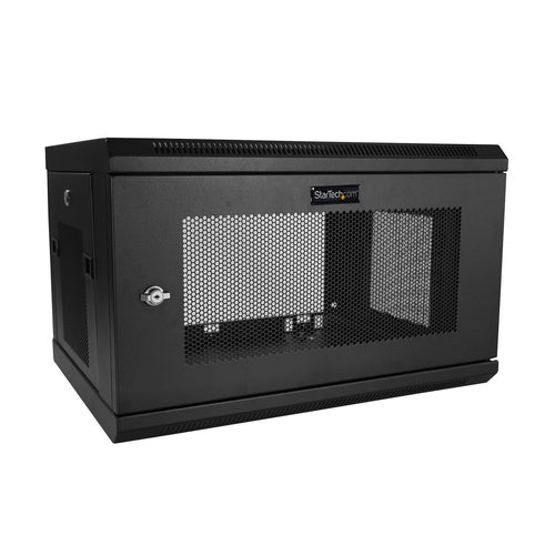 StarTech.com RK616WALM 6HE Wandmontiertes Netzwerkgehäuse – 19-Zoll-Rack für Daten- und AV-Geräte
