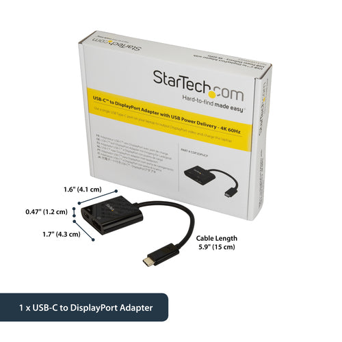 USB C to DisplayPort Adapter 4K 60Hz with Power Delivery