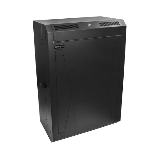 StarTech.com RK830WALVS 8HE vertikaler Serverschrank für Wandmontage – 38 cm niedriges Profil, abschließbares Gehäuse