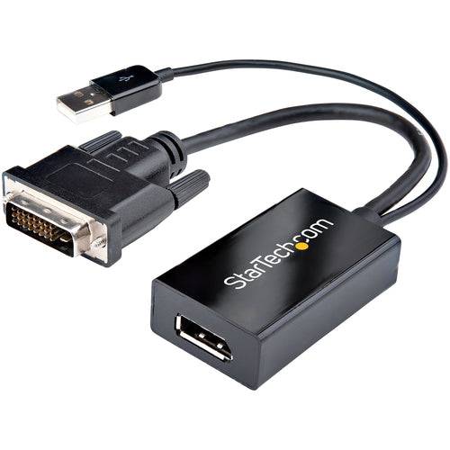 StarTech DVI2DP2 DVI auf DisplayPort Adapter – 1920x1200 Video Konverter – 0,254m
