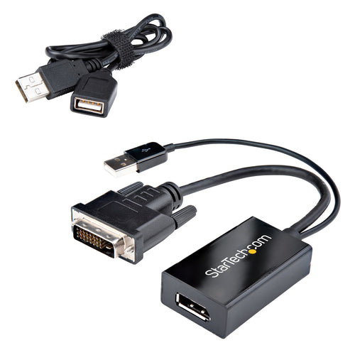 StarTech DVI2DP2 DVI auf DisplayPort Adapter – 1920x1200 Video Konverter – 0,254m