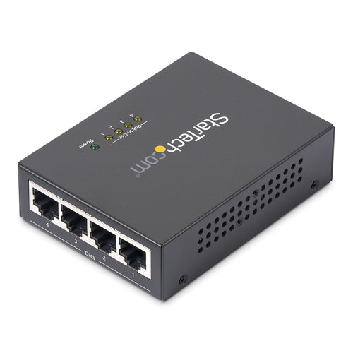 4-Port Gigabit PoE+ Injector StarTech.com 802.3at/af Network Transmitter 100m 2000Mbit/s