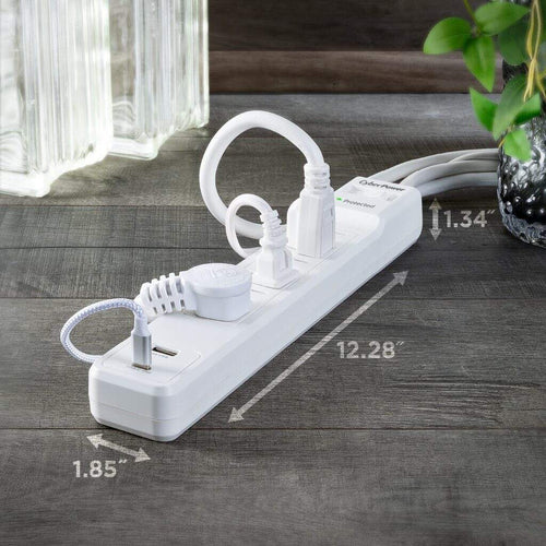 CyberPower 6 Outlet Surge Protector with USB 1500 Joules 125V