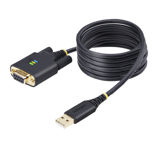 USB to Null Modem Serial Adapter Cable 6.6ft FTDI DB9 RS232
