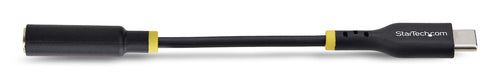 USB-C to 3.5mm TRRS Headphone Adapter 32-bit DAC Black 5in
