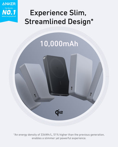 10000mAh Kabellose Tragbare Powerbank Anker 12W Laden Schwarz