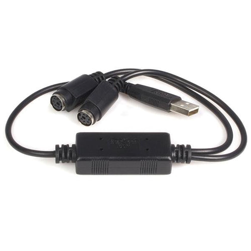 StarTech USB-auf-PS/2-Adapter – USBPS2PC – 0,435 m – Schwarz – Tastatur- und Mausanschluss