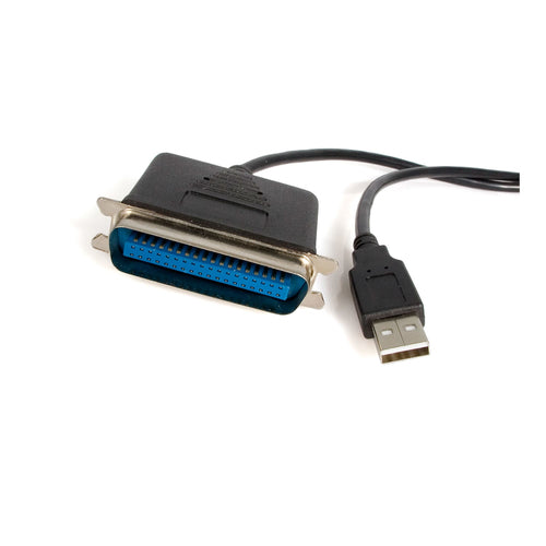 StarTech.com ICUSB1284 1,8 m USB-zu-Parallel-Druckeradapter – Stecker/Stecker, Schwarz