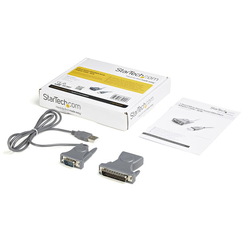 USB to Serial Cable Adapter 3ft Prolific DB9 DB25 RS232 Converter