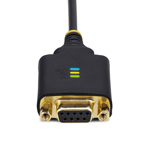 USB to Null Modem Serial Adapter Cable 1ft FTDI COM Retention DB9