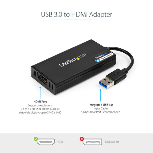 StarTech.com USB 3.0 auf HDMI 4K-Grafikadapter 30 Hz