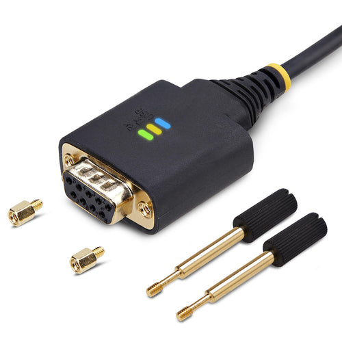 USB to Null Modem Serial Adapter Cable 1ft FTDI COM Retention DB9
