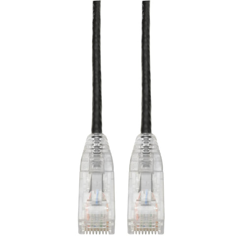 Cat6 Gigabit Ethernet Cable 6ft Slim U/UTP Black RJ45