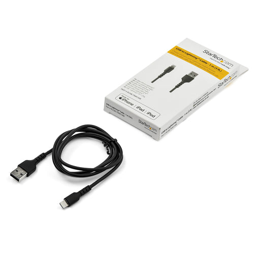 StarTech.com 3ft Lightning Cable - Rugged Aramid Fiber USB-A to Lightning Charger