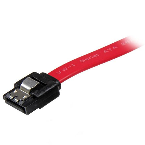 SATA III Latching Cable 18in Red Male/Male 0.457m