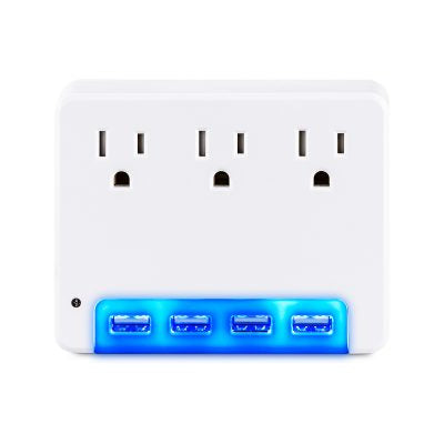 Surge Protector with 3 AC Outlets NEMA 5-15P 125V CyberPower White