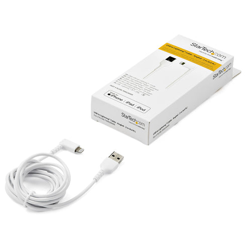 6ft USB A to Lightning Cable Right Angle MFi Certified Durable Charging Sync Cord